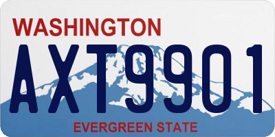 WA license plate AXT9901