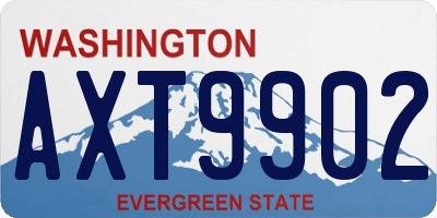 WA license plate AXT9902