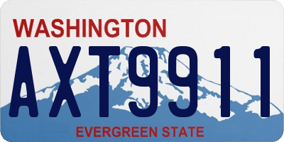 WA license plate AXT9911