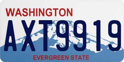 WA license plate AXT9919