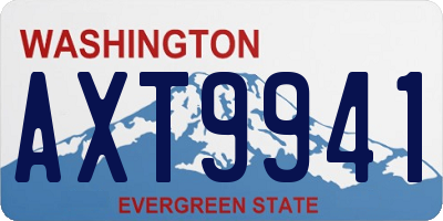 WA license plate AXT9941