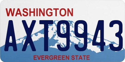 WA license plate AXT9943