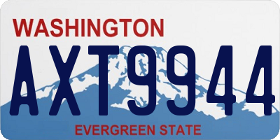 WA license plate AXT9944