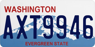 WA license plate AXT9946