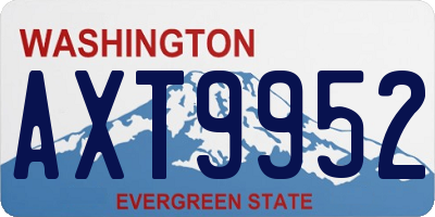 WA license plate AXT9952