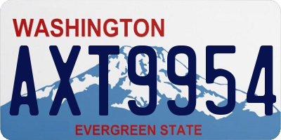 WA license plate AXT9954