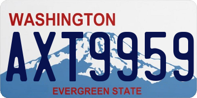 WA license plate AXT9959