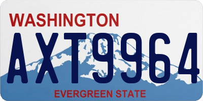 WA license plate AXT9964