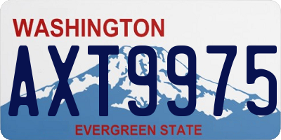 WA license plate AXT9975