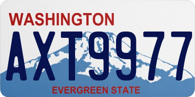 WA license plate AXT9977