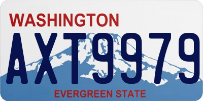 WA license plate AXT9979