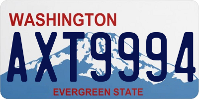 WA license plate AXT9994