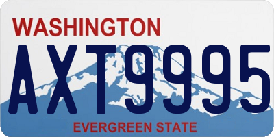 WA license plate AXT9995