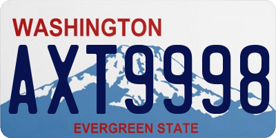 WA license plate AXT9998