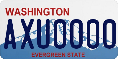 WA license plate AXU0000