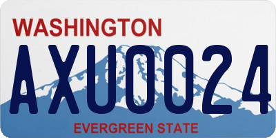 WA license plate AXU0024