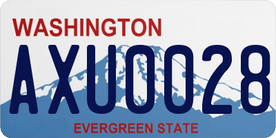 WA license plate AXU0028