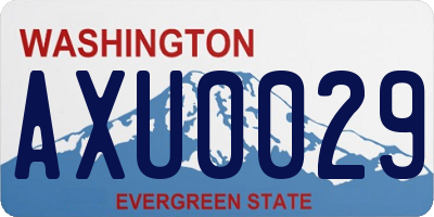 WA license plate AXU0029