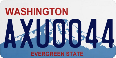 WA license plate AXU0044