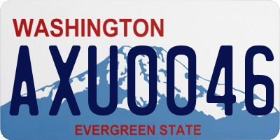 WA license plate AXU0046