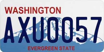 WA license plate AXU0057