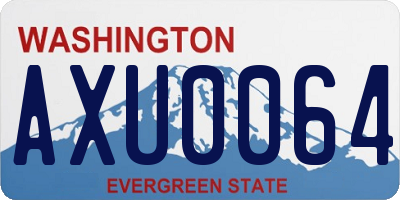 WA license plate AXU0064