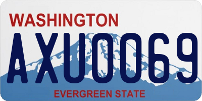 WA license plate AXU0069