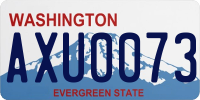 WA license plate AXU0073