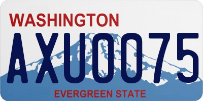 WA license plate AXU0075