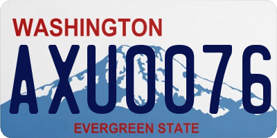 WA license plate AXU0076