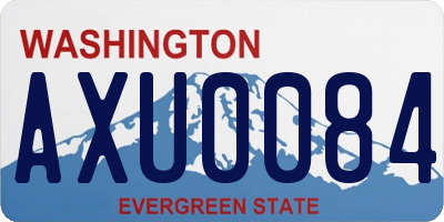 WA license plate AXU0084