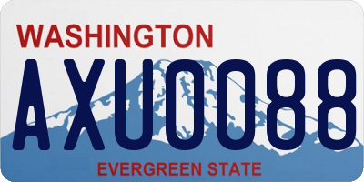 WA license plate AXU0088
