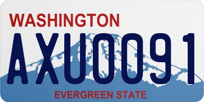 WA license plate AXU0091