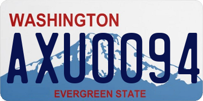 WA license plate AXU0094