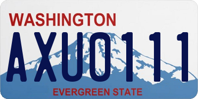 WA license plate AXU0111