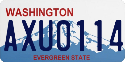 WA license plate AXU0114