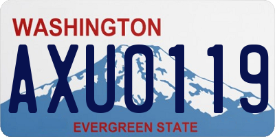 WA license plate AXU0119