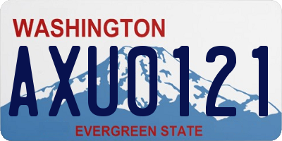 WA license plate AXU0121