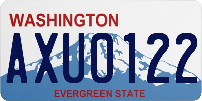 WA license plate AXU0122