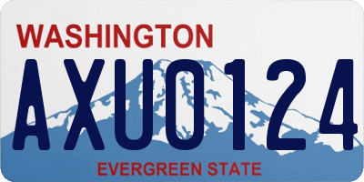 WA license plate AXU0124
