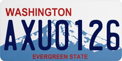 WA license plate AXU0126