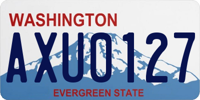 WA license plate AXU0127