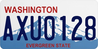 WA license plate AXU0128