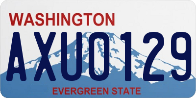 WA license plate AXU0129
