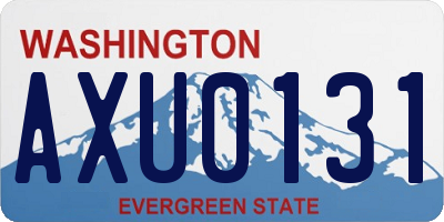 WA license plate AXU0131