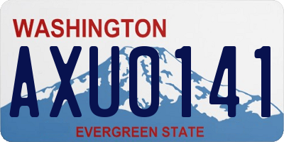 WA license plate AXU0141