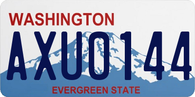 WA license plate AXU0144