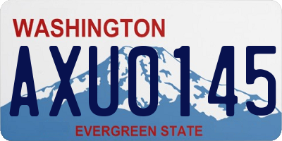 WA license plate AXU0145
