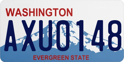 WA license plate AXU0148