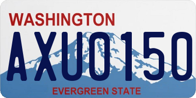 WA license plate AXU0150